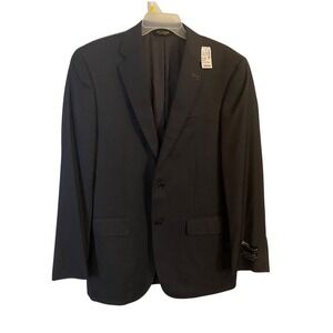 Jos A Bank Signature Gold Tailored Fit Superfine Wool Blazer Men's 40L Gray NWT